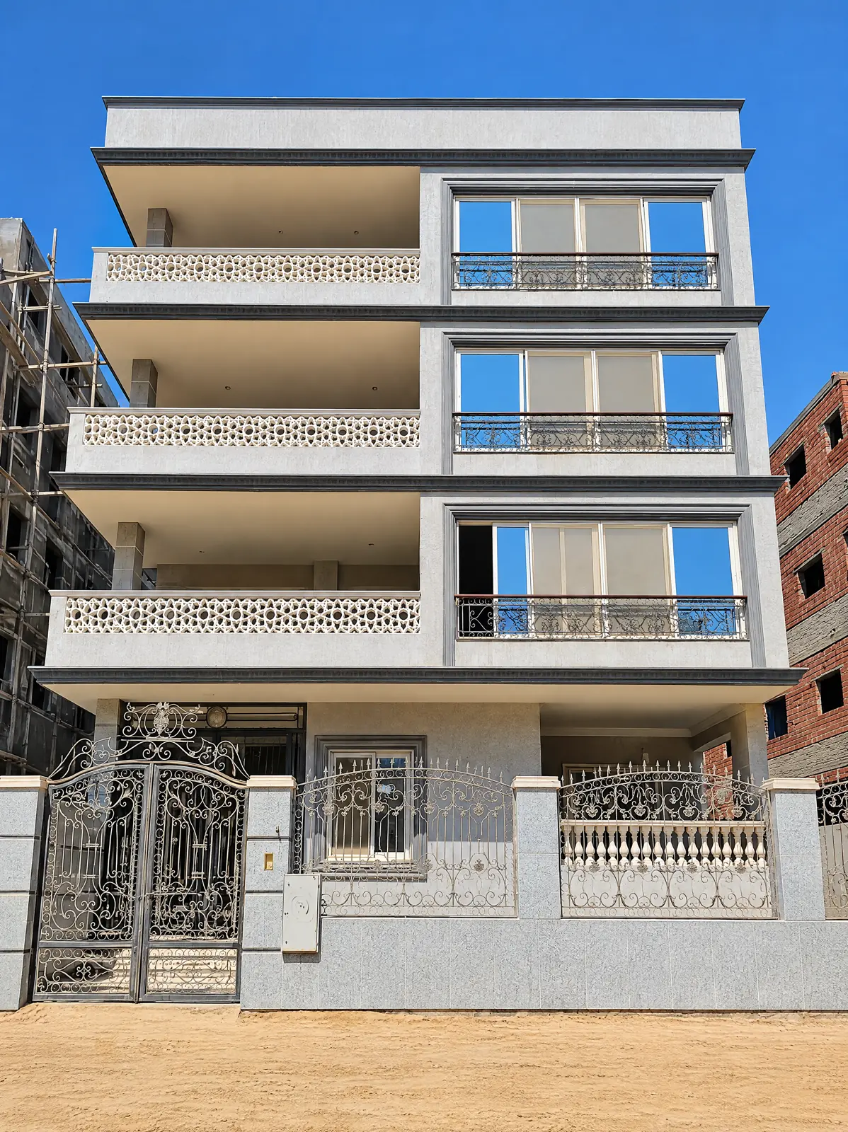 Finished facade
